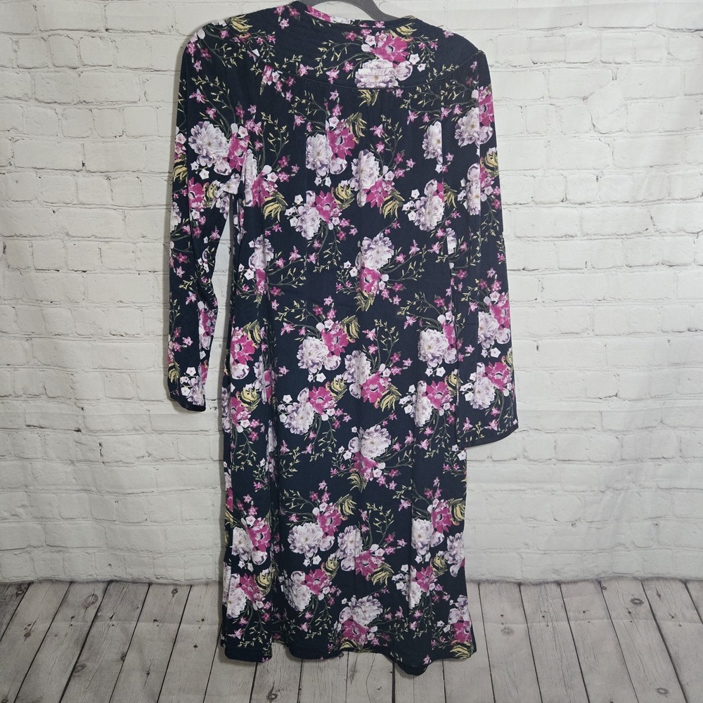 Granny Gown House Coat Tradwife Sz M Nightgown CottageCore Modest Floral Buttons